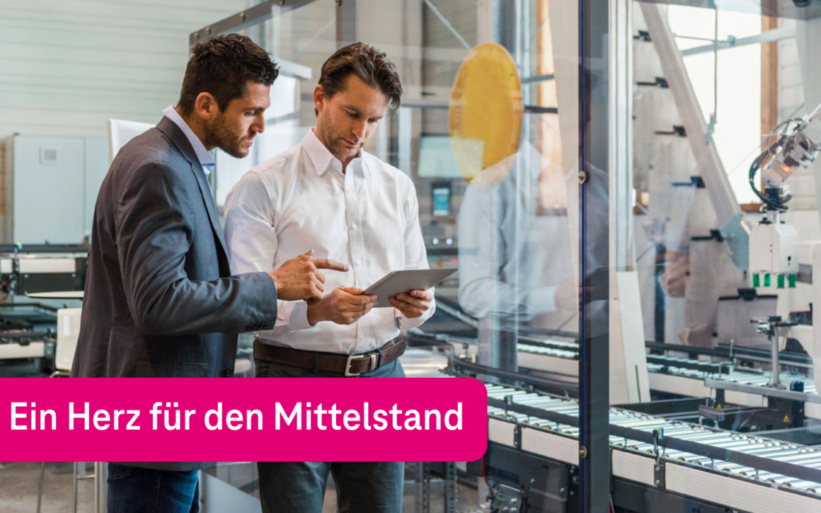 Headerbild Telekom Partnerseite: Ein Herz für den Mittelstand